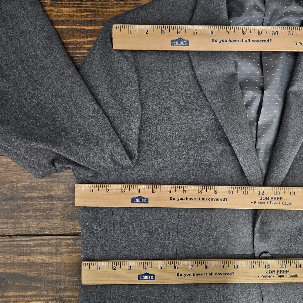 Michael Strahan Collection Men's‎ Sport Coat Blazer Two Button Gray Flannel 46R